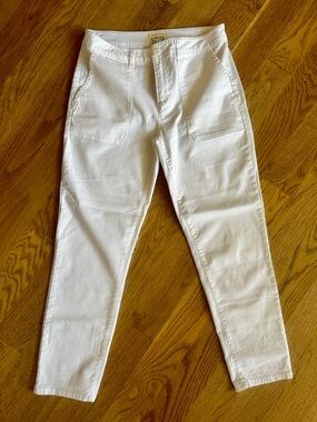 Sanctuary Standard Surplus White Cargo Pants 26 NWOT